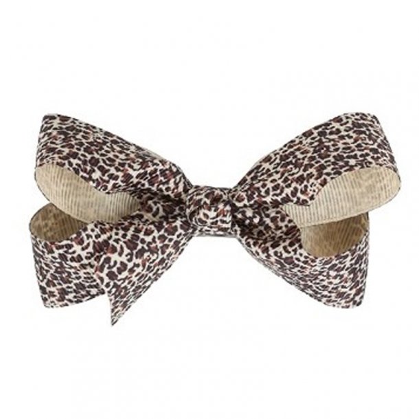 Rosett, 8 cm, Leopard Sort/Brun