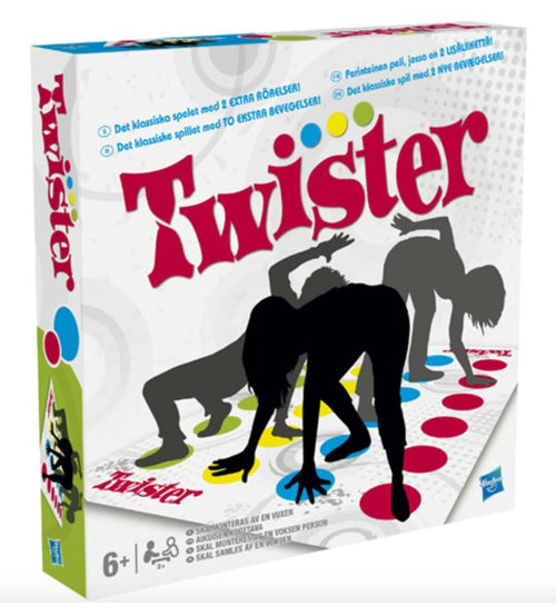 Twister-spill med matte og spinner