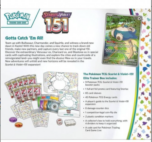Pokemon Elite Trainer Box Scarlet & Violet 151