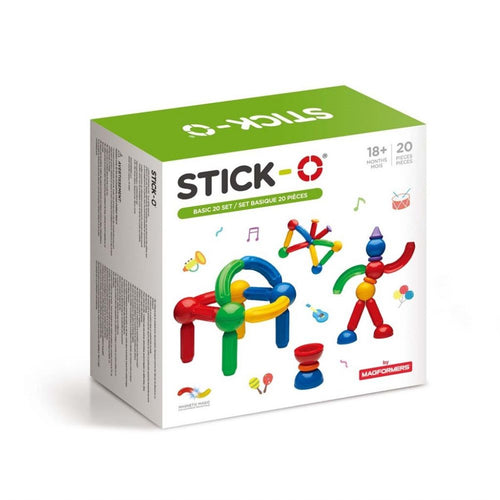 Magformers Stick-O Grunnsett, 20 Deler