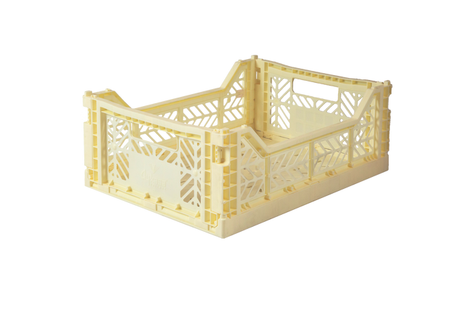 Vikbox, cremefarvet - Medium