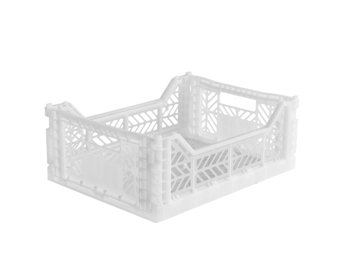 Vikbox, Hvid / Hvid - Midi