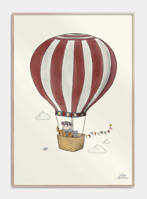 Vakker Plakat for Ballongbarn, S (29,7x42, A3)