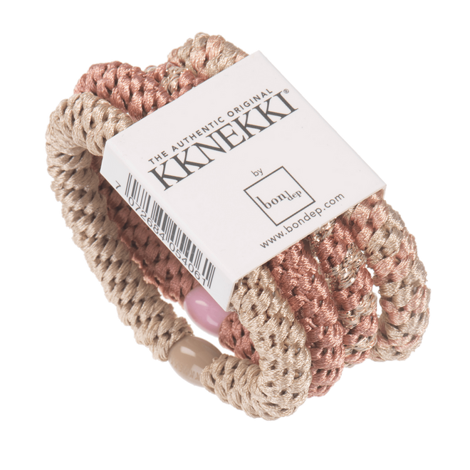 Bon Dep Kknekki Hårstrikk - Beige/Naken Mix (4-pack)