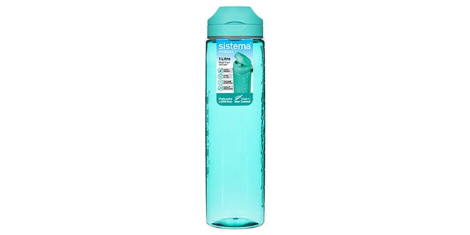 Måleflaske for Drikke - Blågrønn (1 liter)
