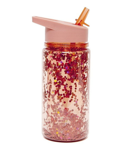 Glitter Fersken Vandflaske - 300 ml