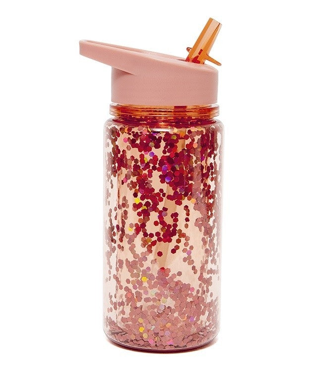 Glitter Fersken Vandflaske - 300 ml