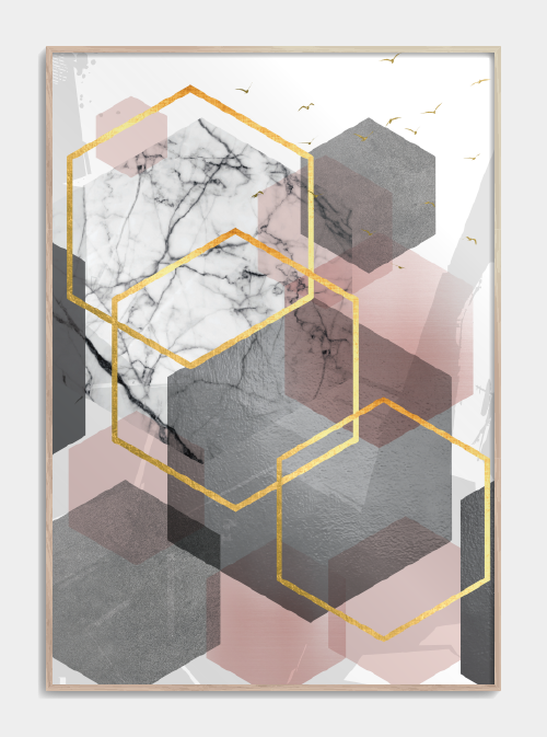 Kvinnelig Grafisk Plakat, S (29,7x42, A3)