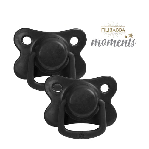 Nappar 2-pak, +6 måneder - Sort