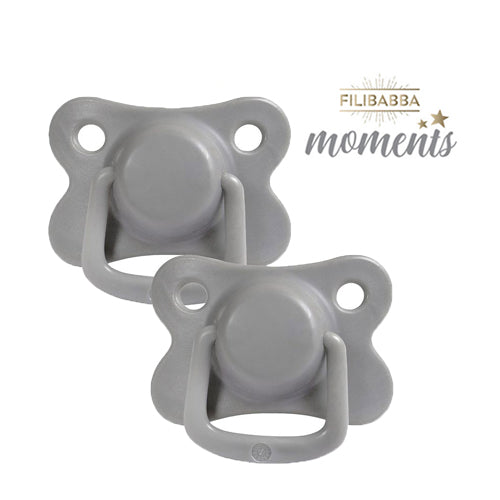 Nappar 2-pak, +6 måneder - Mørkegrå