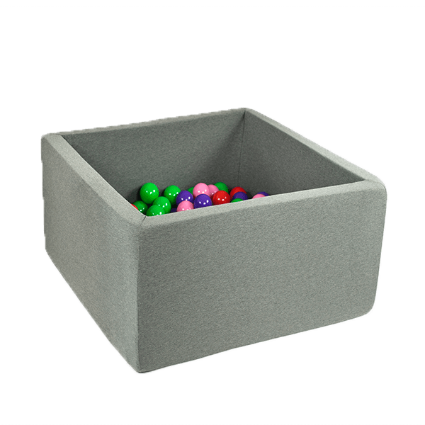 Firkantet Grå Ballbasseng (80x80x30x4cm)