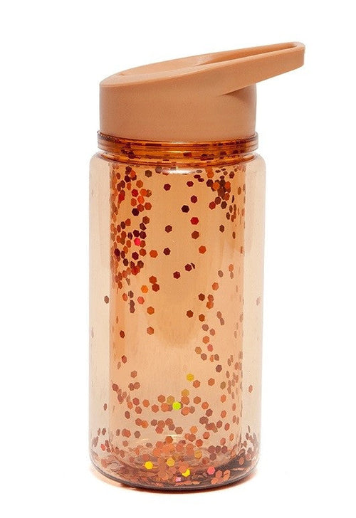 Drikkeflaske, Bronze glitter - 300 ml.