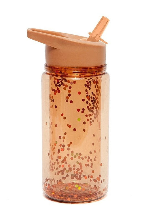 Drikkeflaske, Bronze glitter - 300 ml.