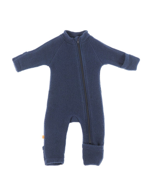 Ny overalls med lynlås, marineblå (Str. 92/98)