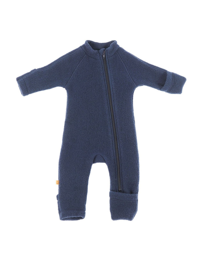Ny overalls med lynlås, marineblå (Str. 92/98)