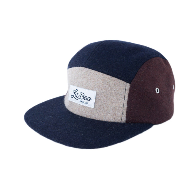 Brun 5-Panel Ullcaps for Barn (Str. M, 1,5-3 år)