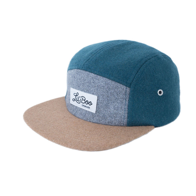 Grønn 5-Panel Ullcaps - Str. M (1,5-3 år)