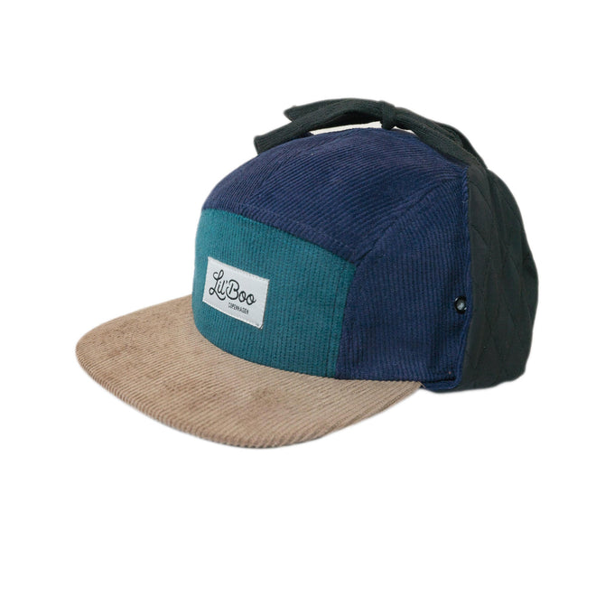 Grønn Manchester 5-Panel Caps med Ørebeskyttelse - Barn (Str. M, 1,5-3 år)