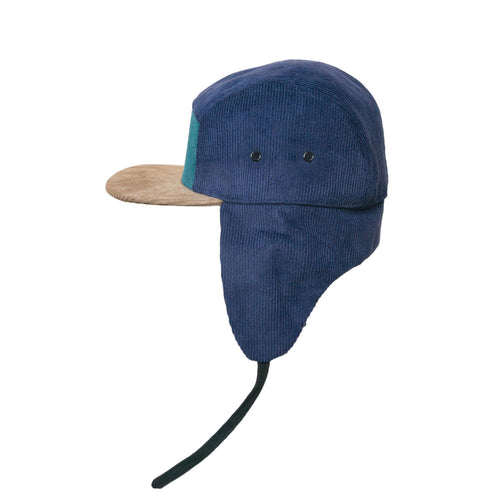 Grønn 5-panel Manchestercaps med Øreklaffer - Størrelse L (4-7 år)