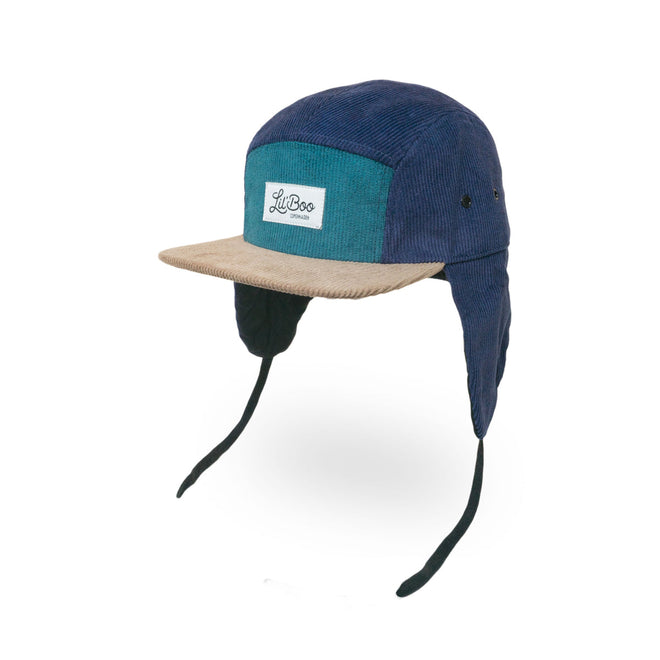 Grønn Manchester 5-Panel Caps med Ørebeskyttelse - Barn (Str. M, 1,5-3 år)