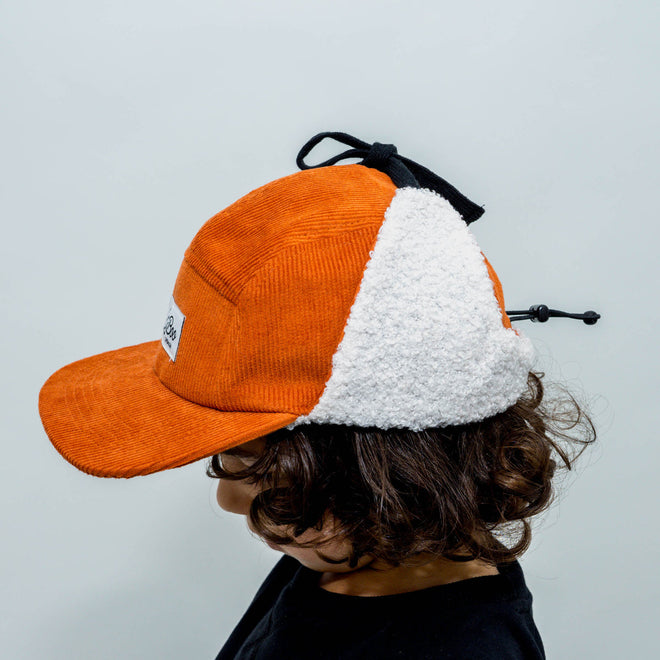 Teddy Manchester 5-Panel Caps med Ører - Karamell (Størrelse L, 4-7 år)