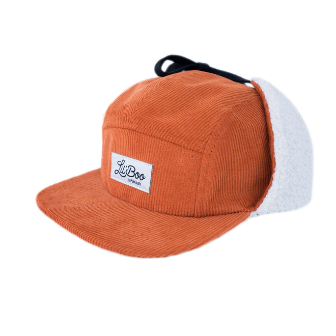 Teddybjørn Manchester 5-Panel Caps med Ører - Karamell (Størrelse M, 1,5-3 år)