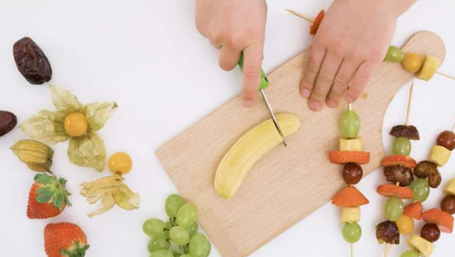 Kinderkitchen Barnekokkekniver - sett med 2 (grønn/blå)