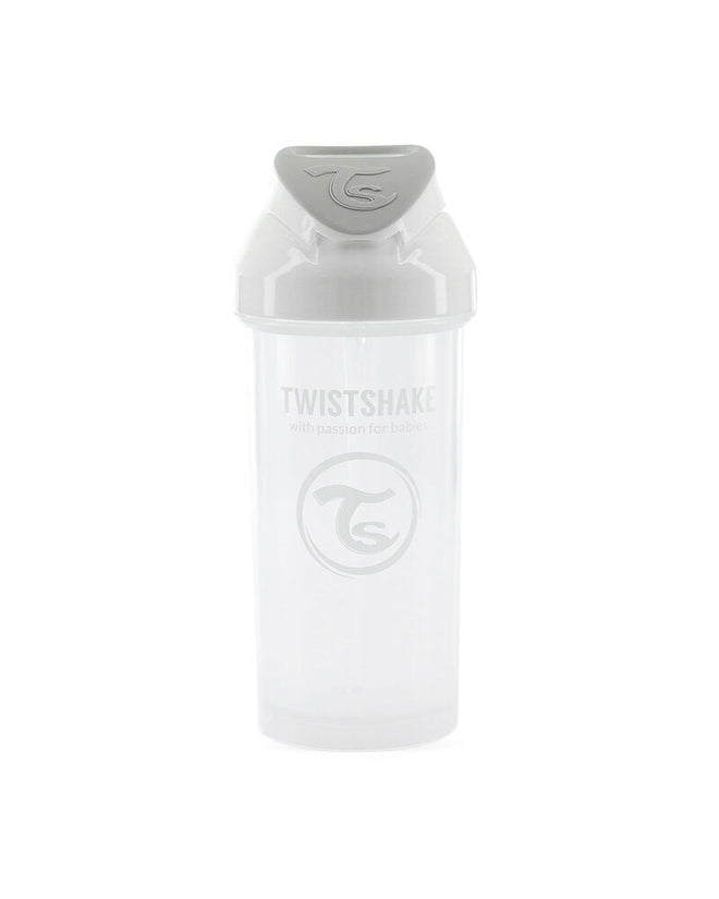 Pastellhvit Kopp med Sugerør (360 ml)