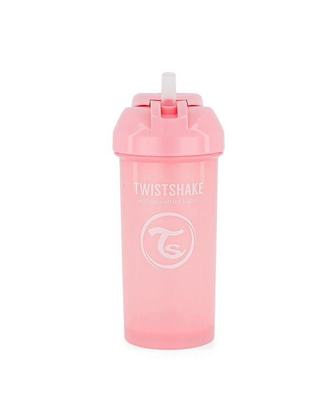 Pastellrosa Kopp med Sugerør (360 ml)