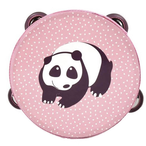 Panda Tamburin med Dyremotiv