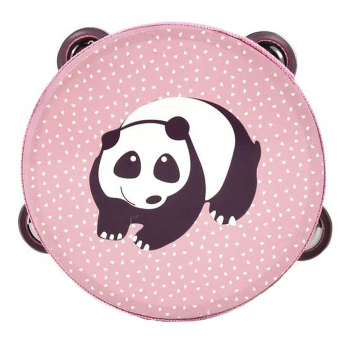 Panda Tamburin med Dyremotiv