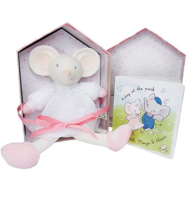 Meiya & Alvin - Mini Gosedyr Meiya med Gummihoved og Bog