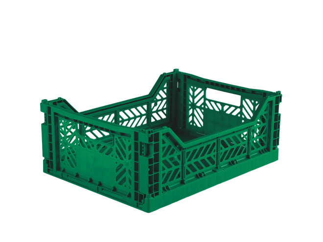 Vikbox, mørkegrøn - Midi