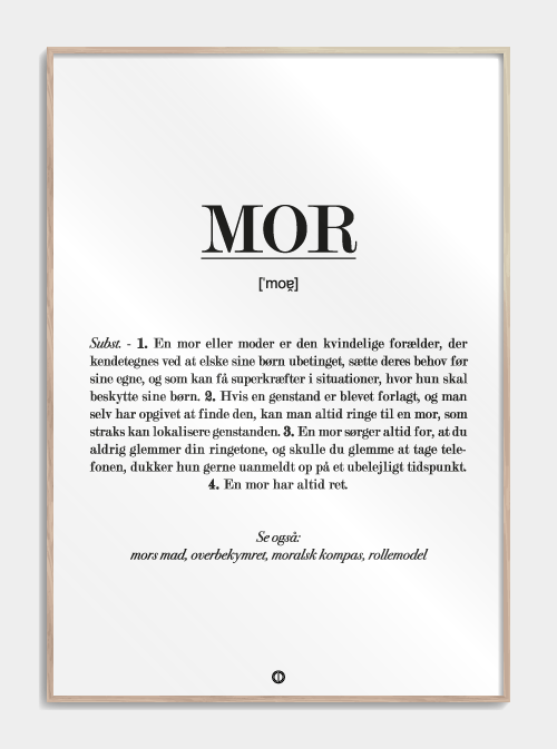 Mor Definisjon Plakat, M (50x70, B2)
