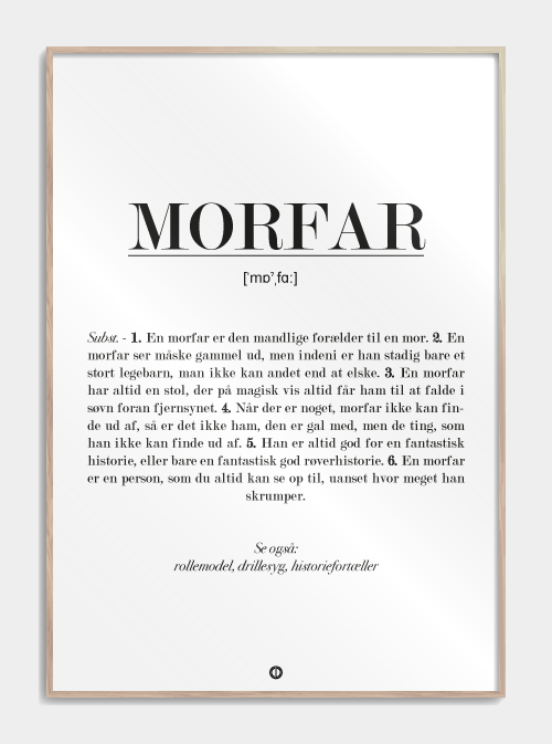 Morfar Definisjon Plakat, M (50x70, B2)