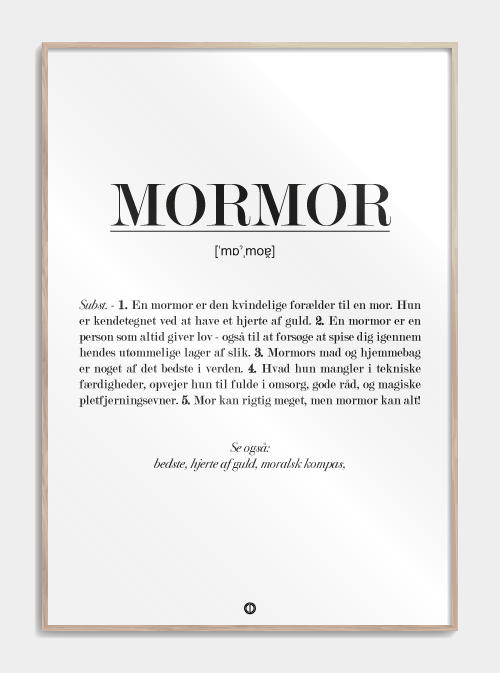Mormor Definisjon Plakat, S (29,7x42, A3)
