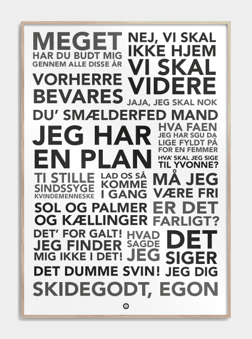 Olsenbanden Sitater Plakat, S (29,7x42, A3)