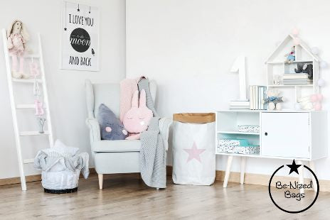 Stor opbevaringspose, Rosa Stjerne