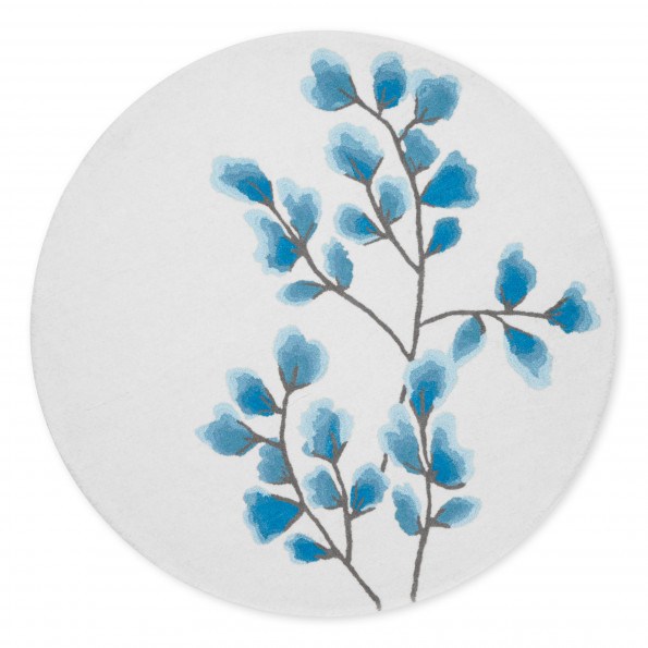 Rund Ullfilt Fiori - Elegant og Naturlig