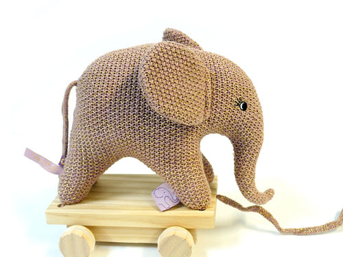 Drageelefant - rosa og guld