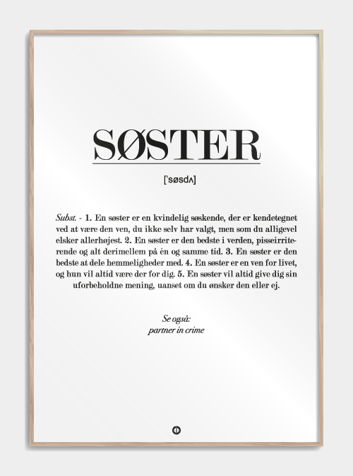 Søsterdefinisjon Plakat, M (50x70, B2)