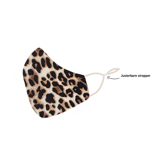 Leopardmønstret Tygmaske med PM2.5-filter
