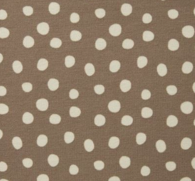 Stretchomslag - Stor prik/Taupe