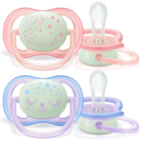 Ultra Air Natt Smokk, 2-pack - Rosa/Lilla (0-6 måneder)