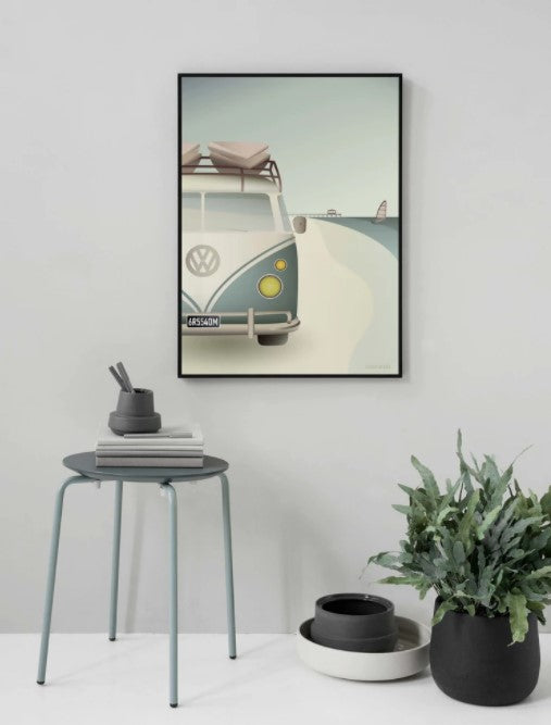 VW autocamper, plakat, 30x40cm